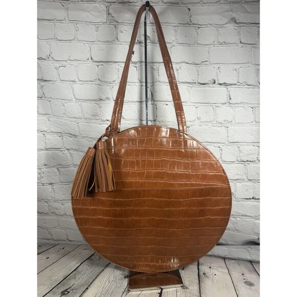 Circle Festival Western Indie Unique Shoulder Bag Wristlet Set Tassel Brown - Picture 2 of 11